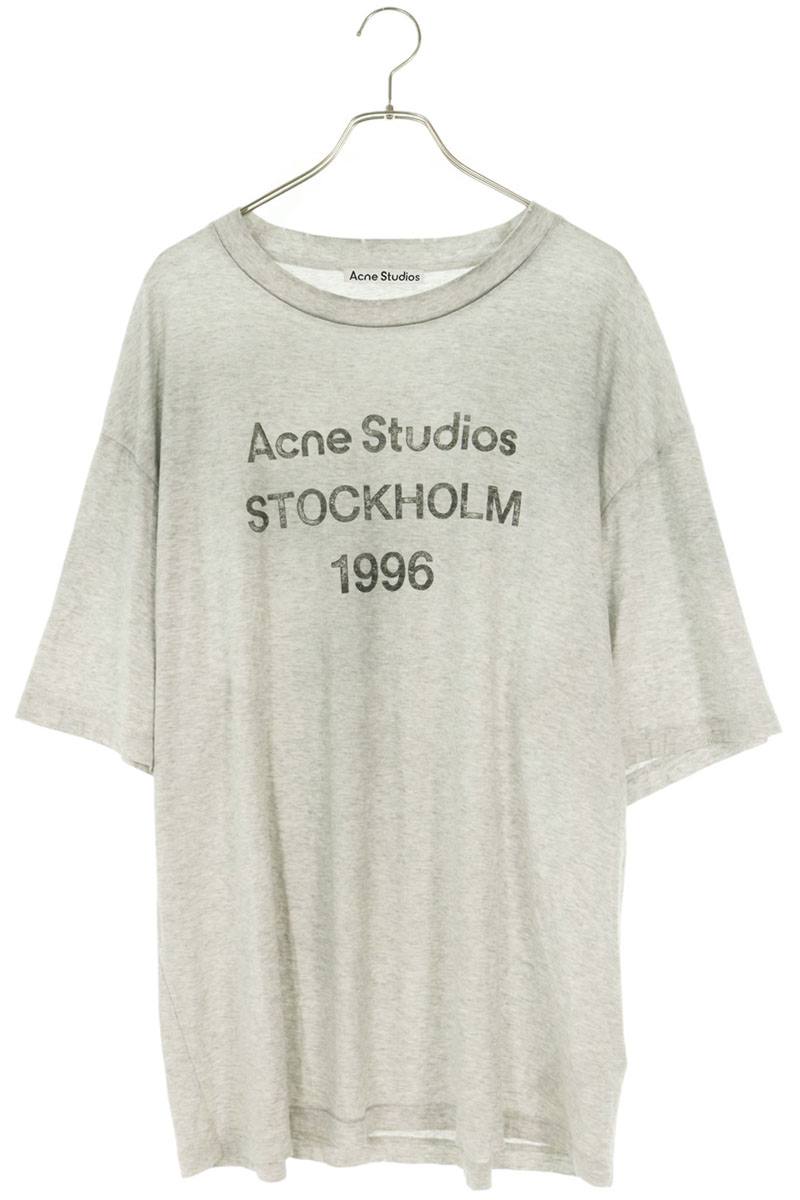 ACNE STUDIOS Relaxed Fit Vintage Logo T-Shirt Gray Size XL