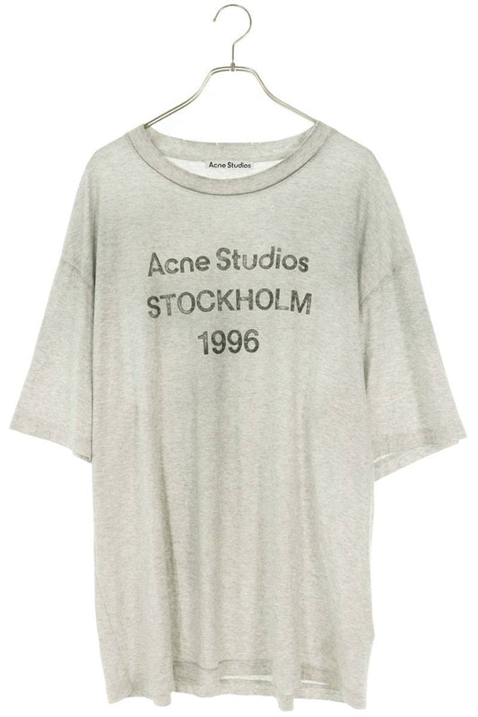 ACNE STUDIOS Relaxed Fit Vintage Logo T-Shirt Gray Size XL