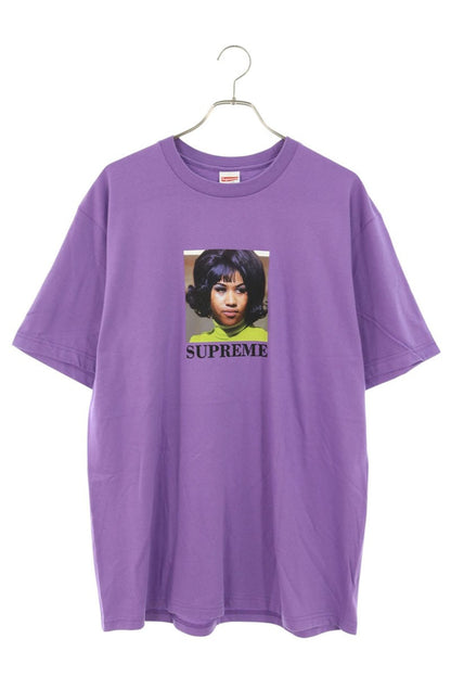 SUPREME 26SS Aretha Tee Photo Print Cotton Purple Size L