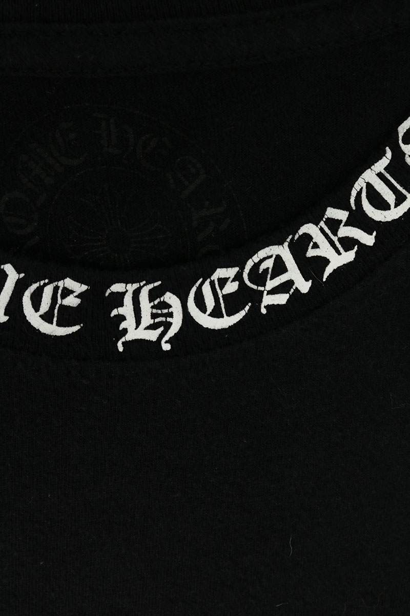 Chrome Hearts Neck Logo Print Cotton T-Shirt Black Size L