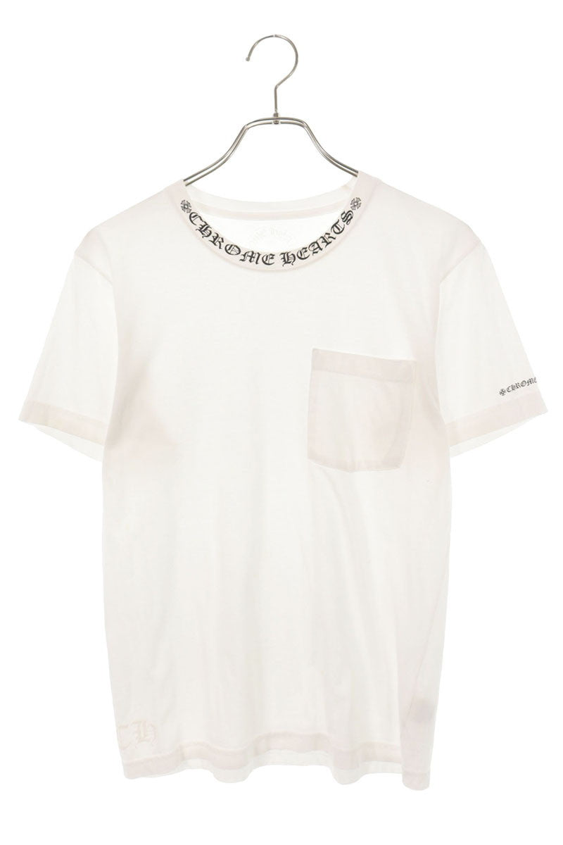 Chrome Hearts Neck Logo Print Cotton T-Shirt White Size S