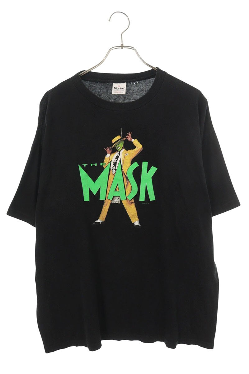 VINTAGE 90s Mask Movie Print T-Shirt Black Size XL