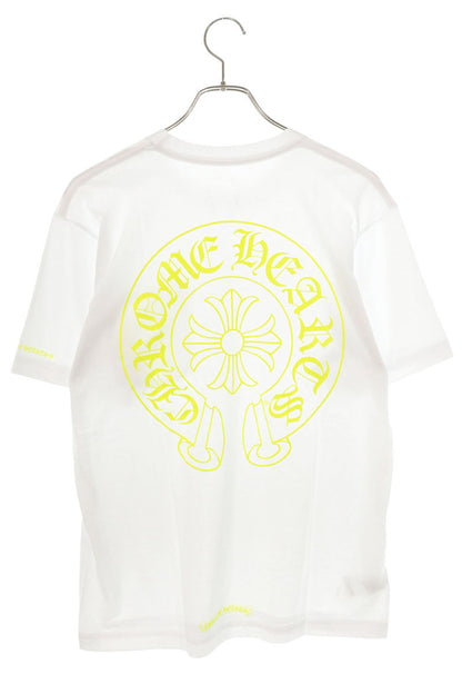 Chrome Hearts Horseshoe Tee White/Yellow Cotton Size M