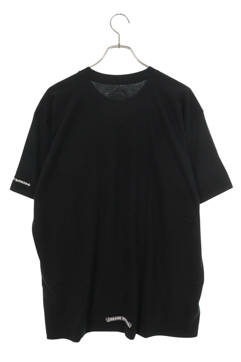 Chrome Hearts Neck Logo Print Cotton Tee Black/White Size XL