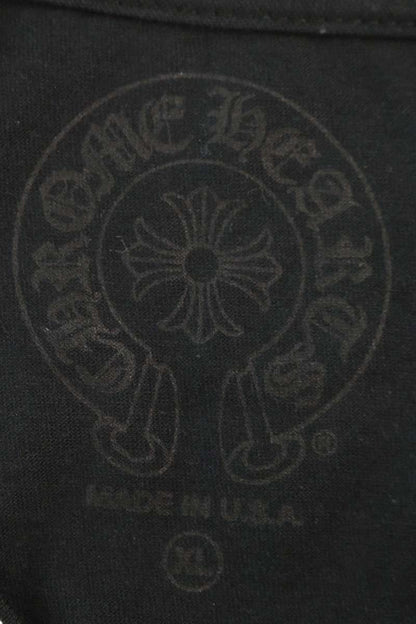 Chrome Hearts Neck Logo Print Cotton Tee Black/White Size XL