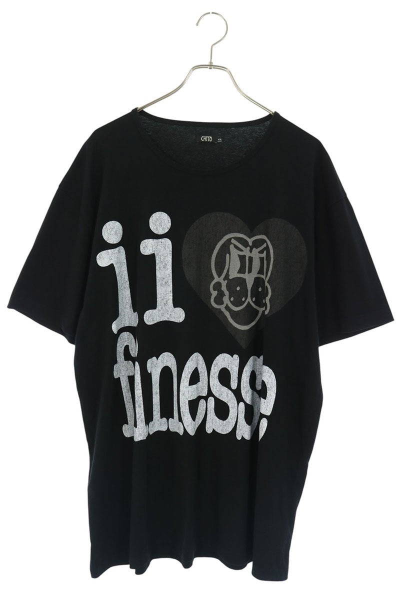 CHITO Finesse Cracked Print T-Shirt Black Size XXL