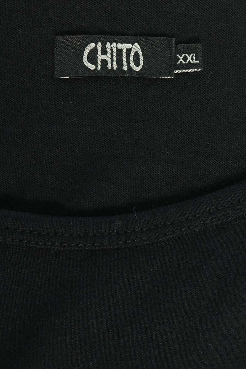CHITO Finesse Cracked Print T-Shirt Black Size XXL