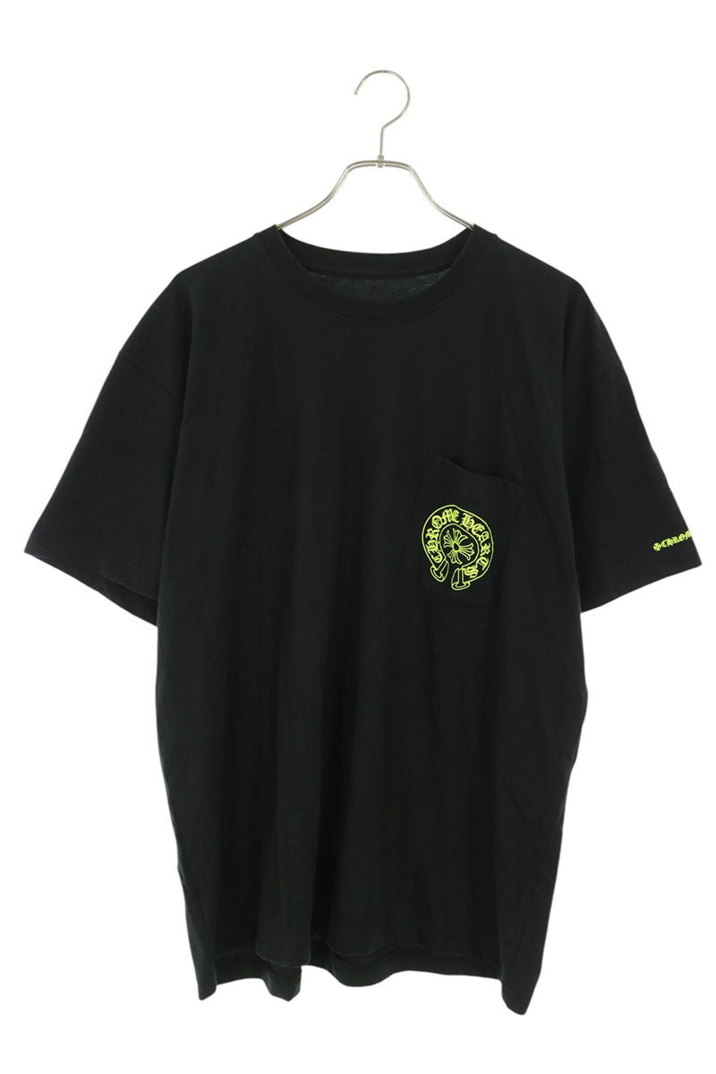 Chrome Hearts Horseshoe Tee Black Yellow Back Print Size XL