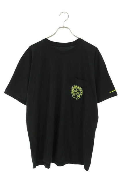 Chrome Hearts Horseshoe Tee Black Yellow Back Print Size XL