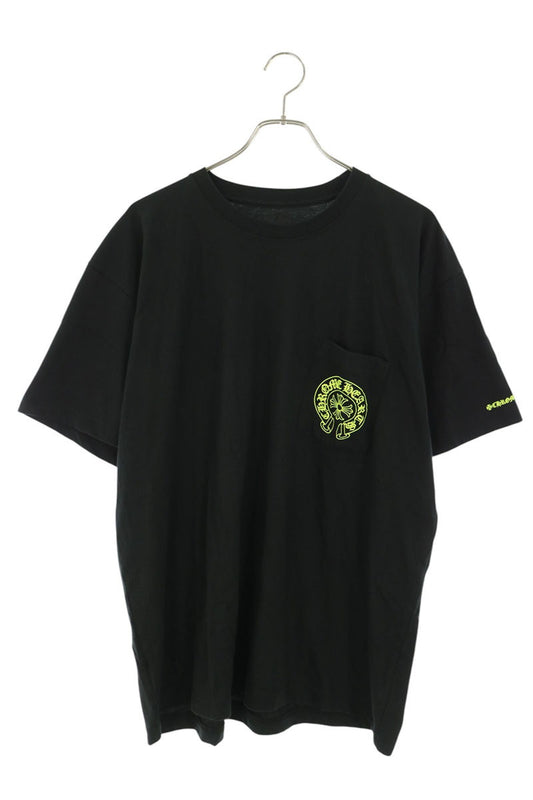 Chrome Hearts Horseshoe Tee Black Yellow Back Print Size XL