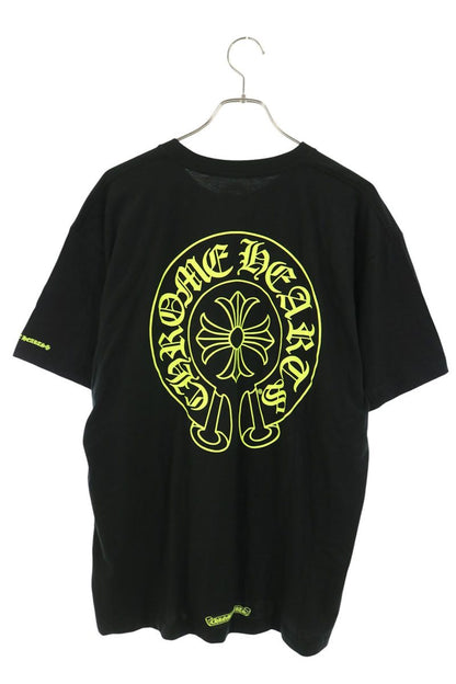 Chrome Hearts Horseshoe Tee Black Yellow Back Print Size XL