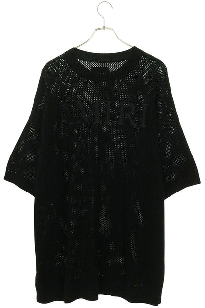 AMIRI Embroidered Logo Knit T-Shirt Black Size XL