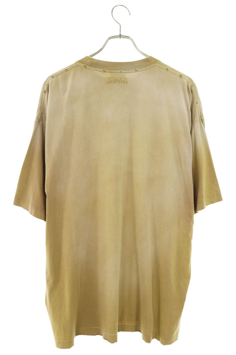 VETEMENTS EARTH Print Vintage T-Shirt Brown Size S