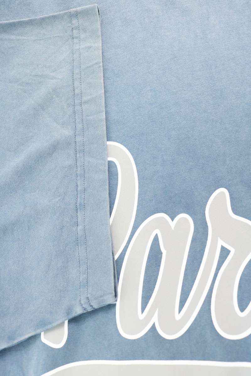 BALENCIAGA PARIS Print Cotton T-Shirt Blue Size 1