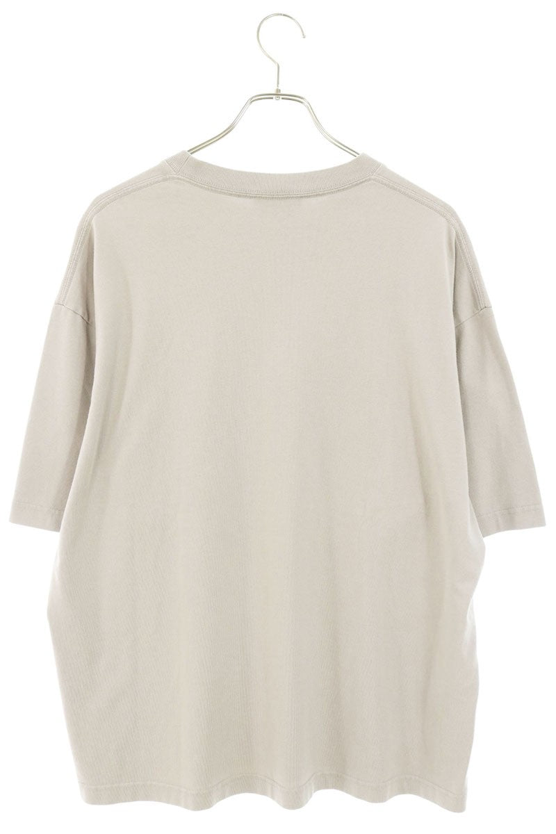 BALENCIAGA BB Logo Embroidered Cotton T-Shirt Gray Size M