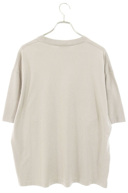 BALENCIAGA BB Logo Embroidered Cotton T-Shirt Gray Size M