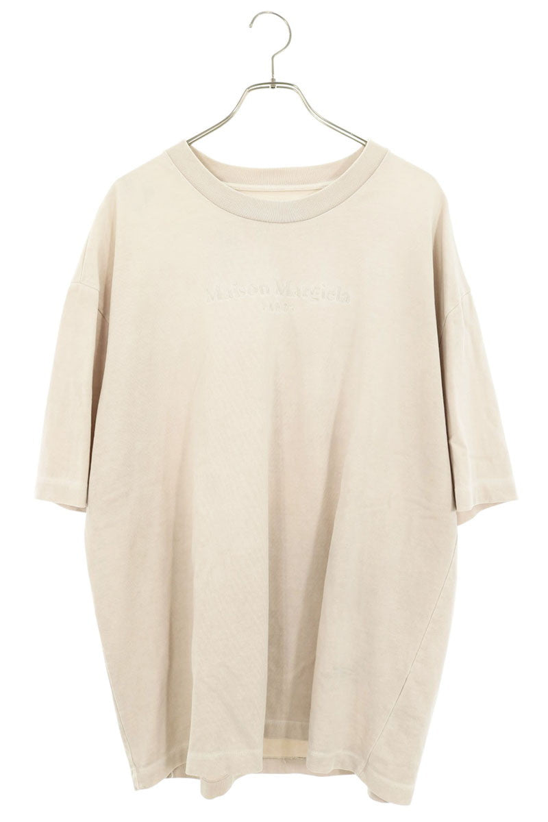 Maison Margiela 20AW Logo Embroidered T-Shirt White Size 46