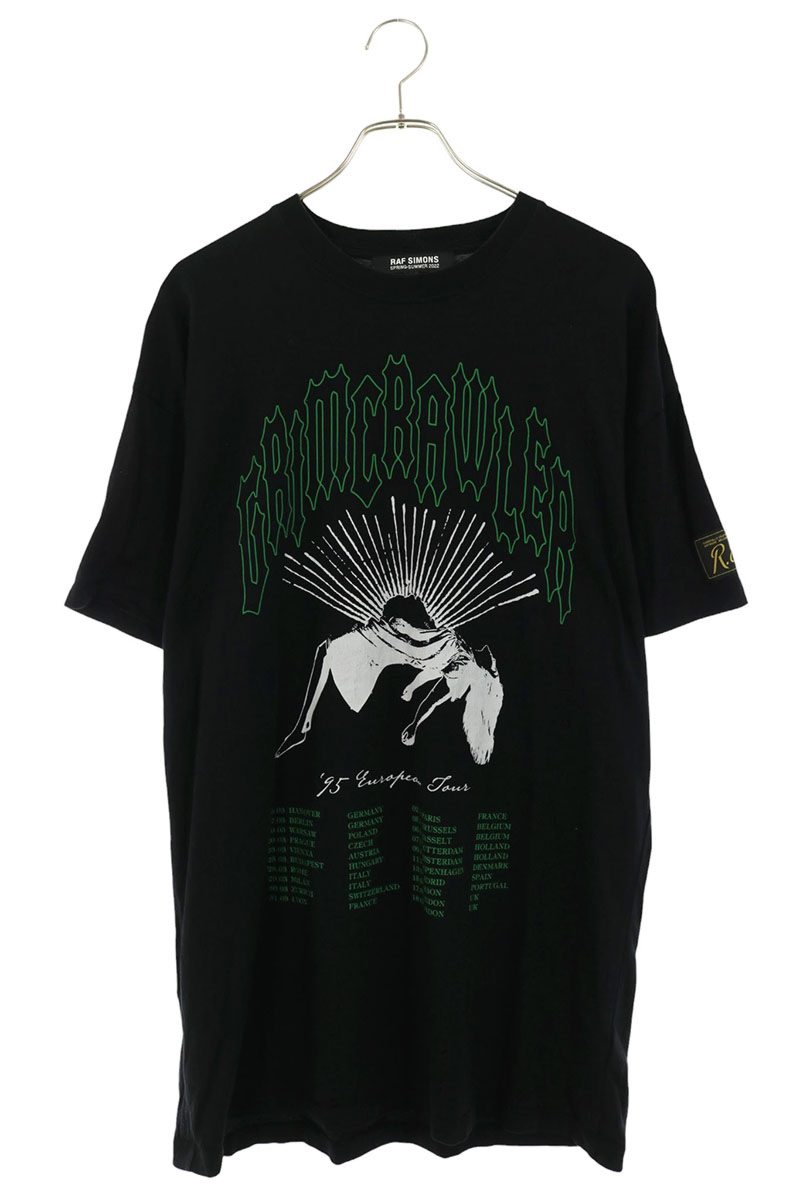 RAF SIMONS Logo Print Cotton T-Shirt Multi Size L