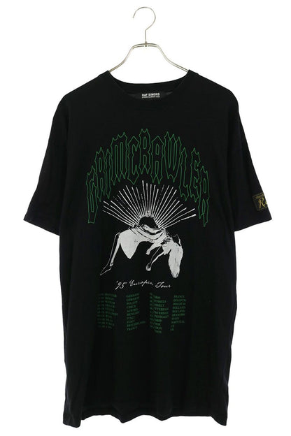 RAF SIMONS Logo Print Cotton T-Shirt Multi Size L