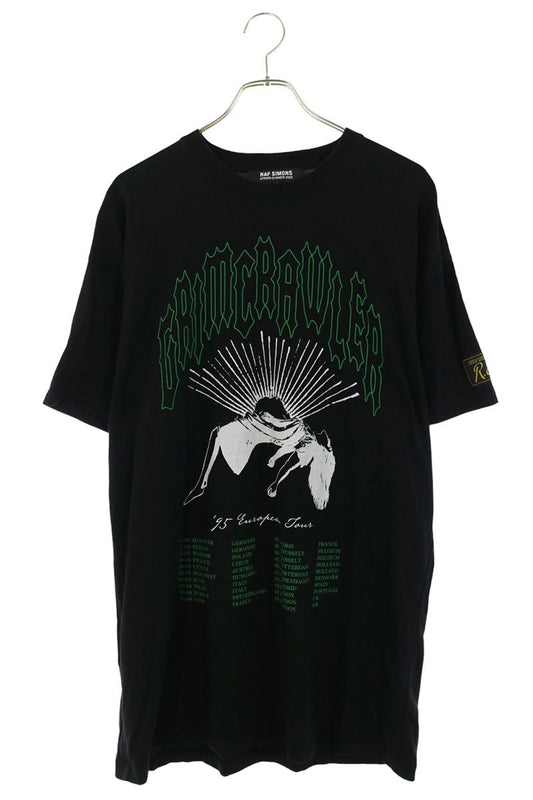 RAF SIMONS Logo Print Cotton T-Shirt Multi Size L