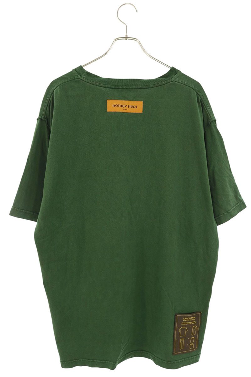 LOUISVUITTON 22SS Inside Out Cotton T-Shirt Green Size XXL