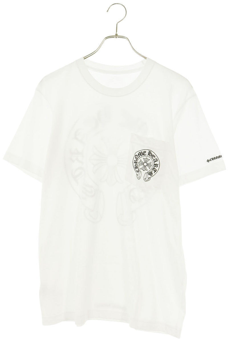 Chrome Hearts Back Horseshoe Print T-Shirt White Size M