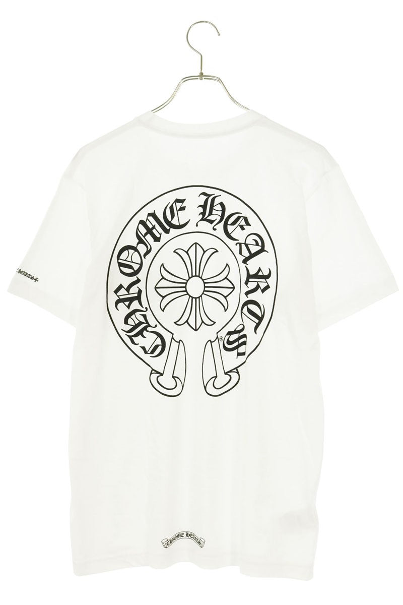 Chrome Hearts Back Horseshoe Print T-Shirt White Size M