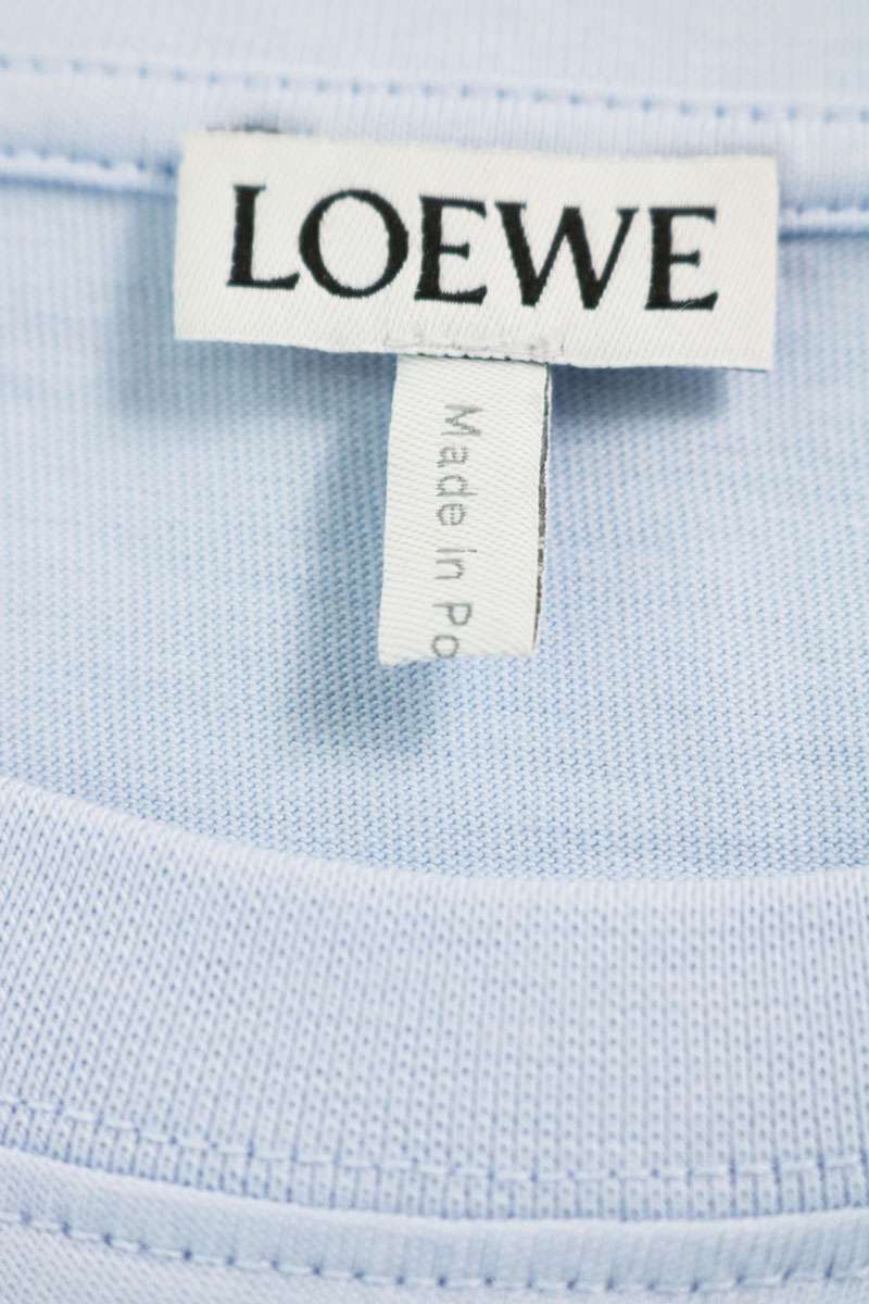LOEWE Anagram Embroidered T-Shirt Blue Size XS