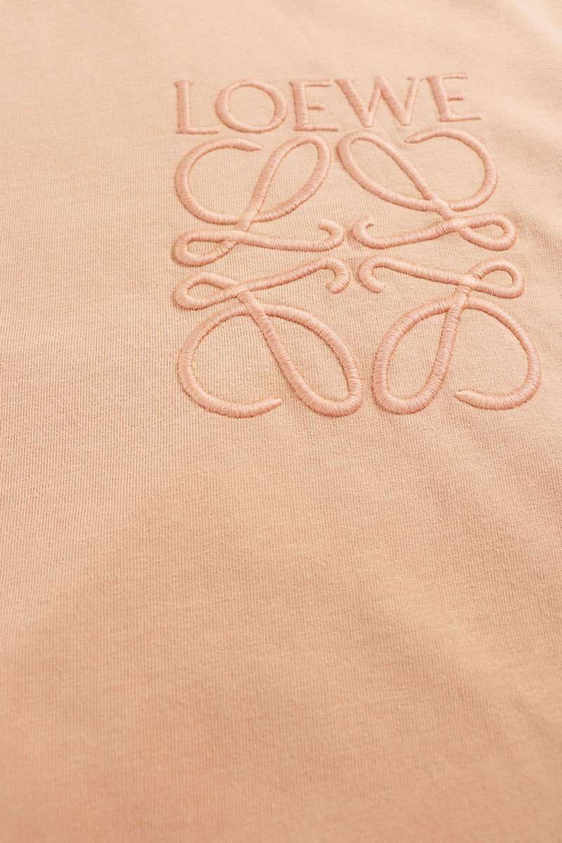 LOEWE Anagram Embroidered T-Shirt Pink Size L