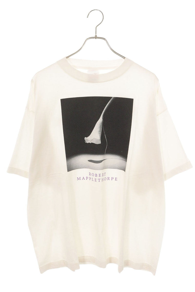 SAINT MICHAEL 25SS Mapplethorpe Lily T-Shirt White Size XL