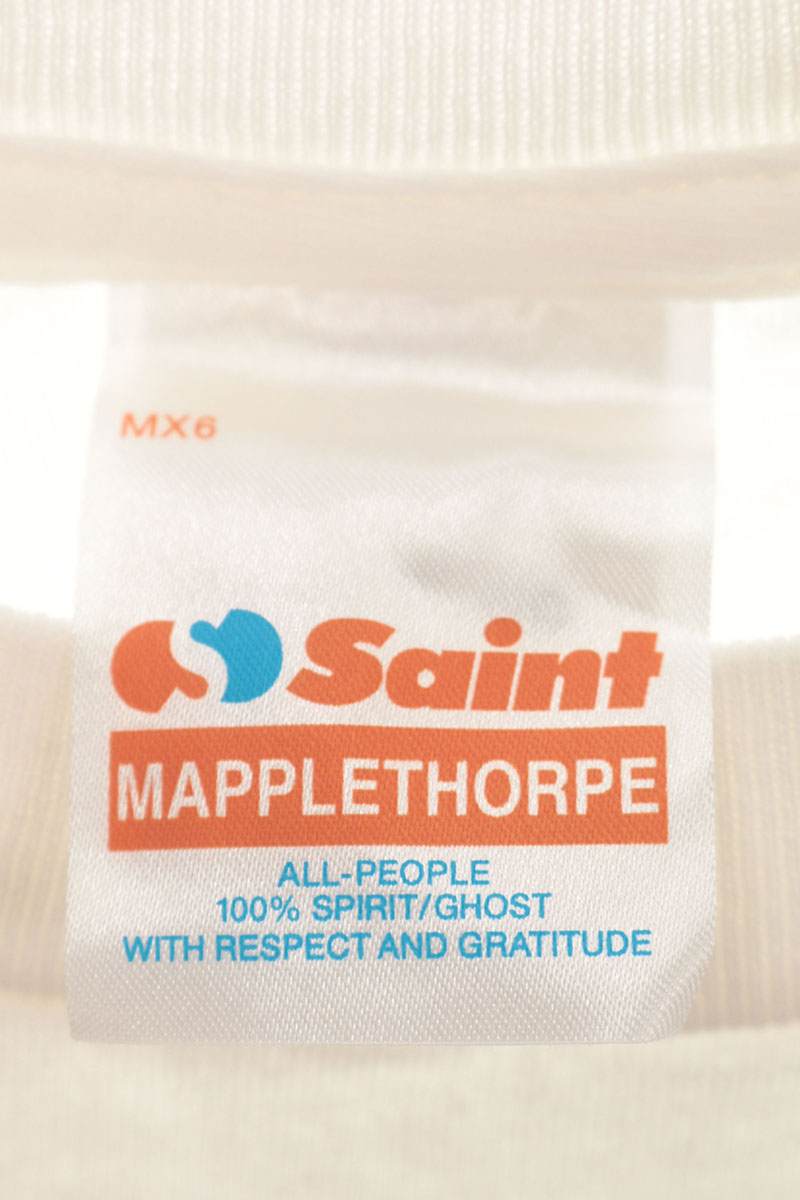 SAINT MICHAEL 25SS Mapplethorpe Lily T-Shirt White Size XL