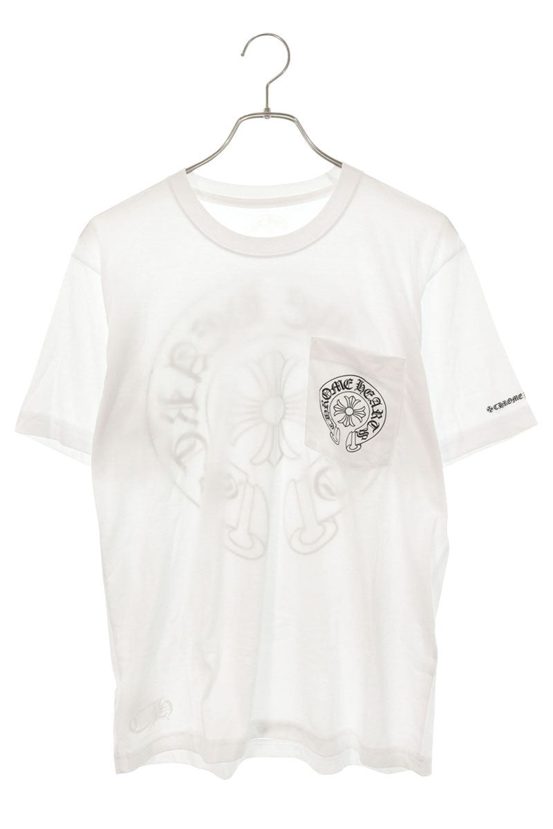Chrome Hearts Back Horseshoe Print T-Shirt White Size M