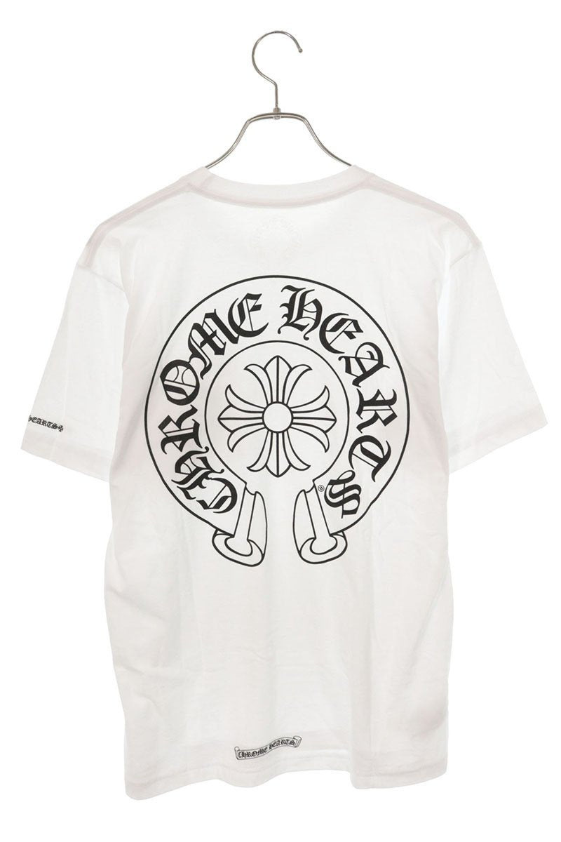 Chrome Hearts Back Horseshoe Print T-Shirt White Size M