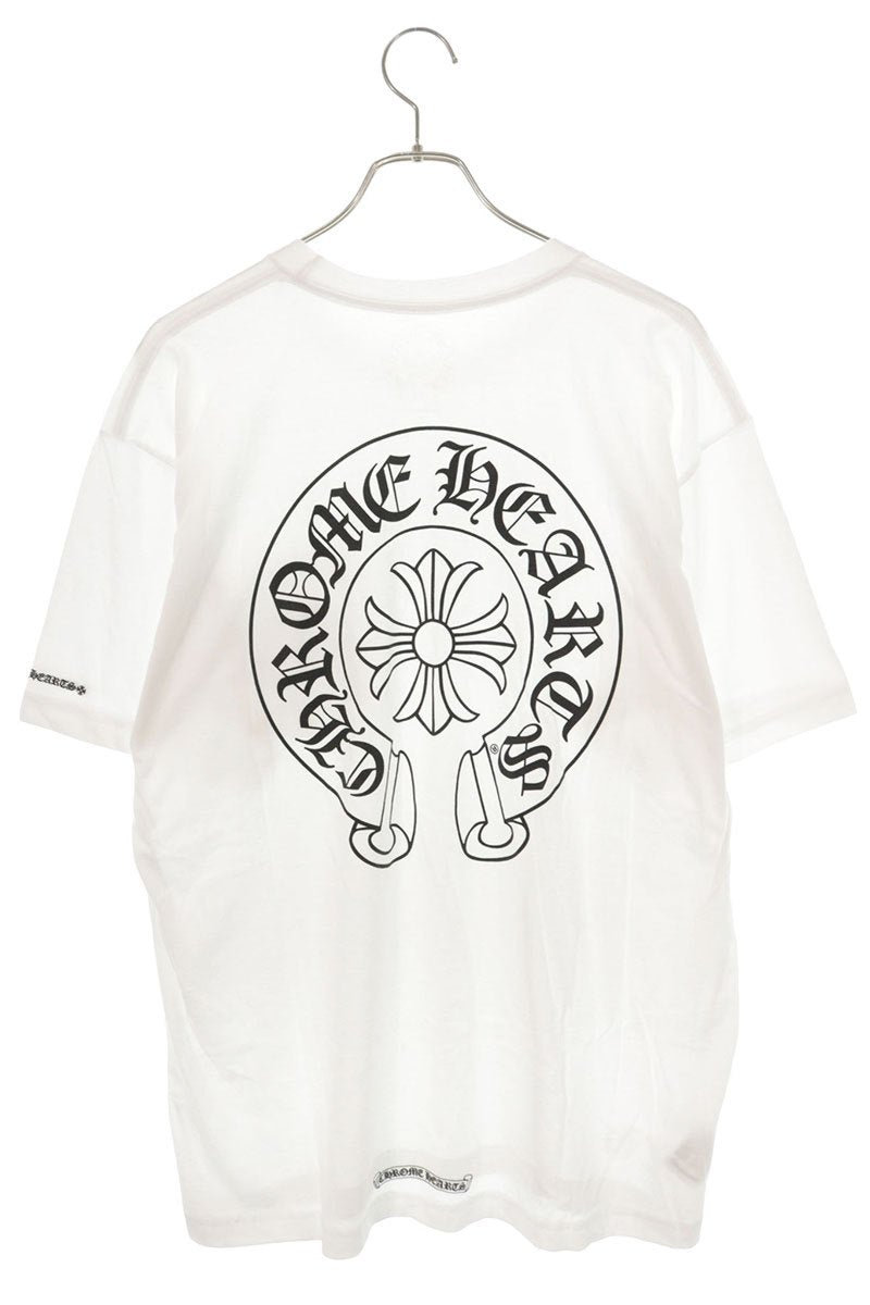 Chrome Hearts Back Horseshoe Print T-Shirt White Size XL