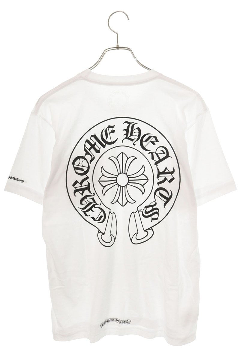 Chrome Hearts Back Horseshoe Print T-Shirt White Size M