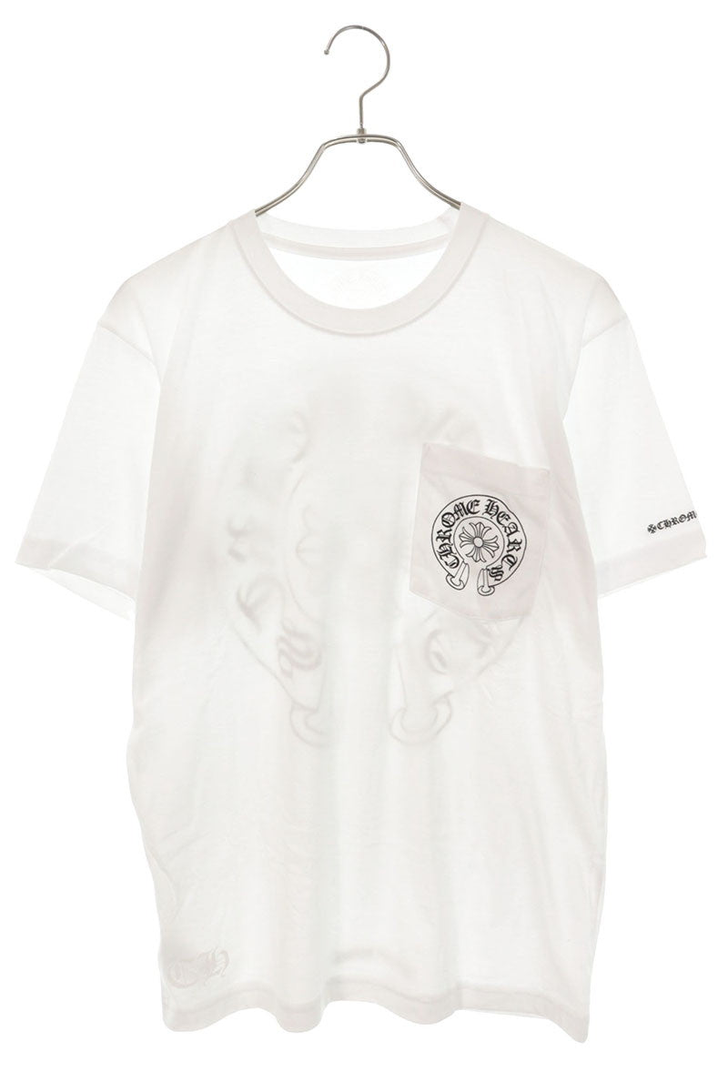 Chrome Hearts Back Horseshoe Print T-Shirt White Size M