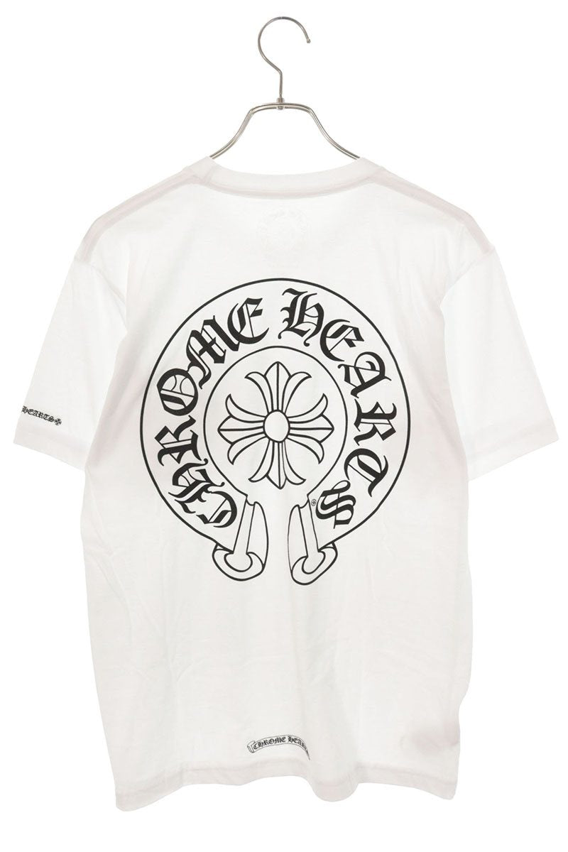 Chrome Hearts Back Horseshoe Print T-Shirt White Size M