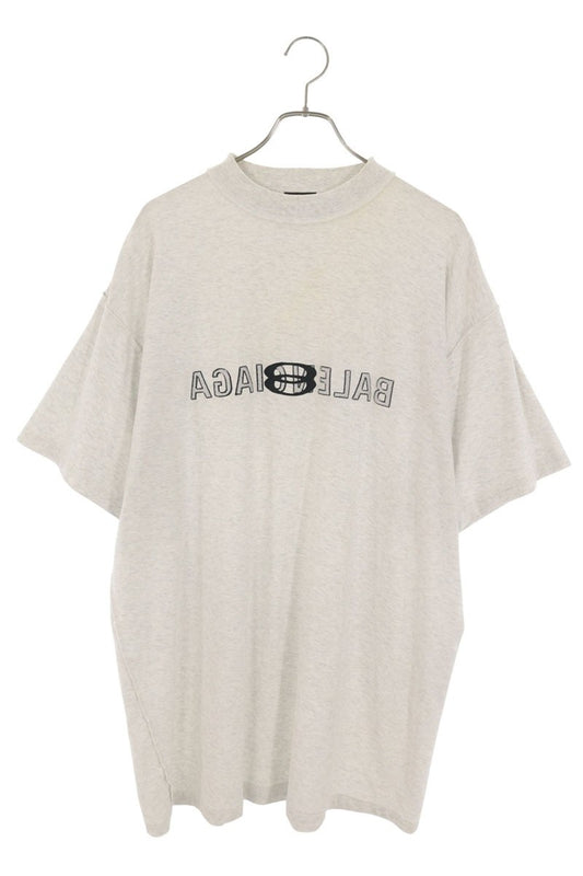 BALENCIAGA 24SS Inside-Out Logo T-Shirt Gray Size 2