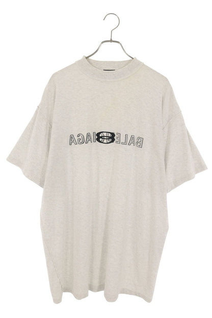 BALENCIAGA 24SS Inside-Out Logo T-Shirt Gray Size 2