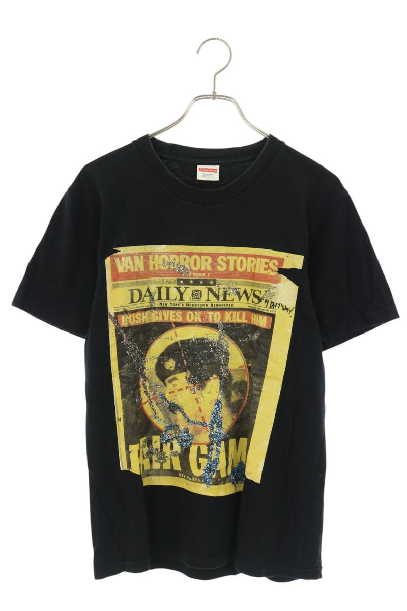 SUPREME 16AW Fair Game Front Print T-Shirt Black Size S