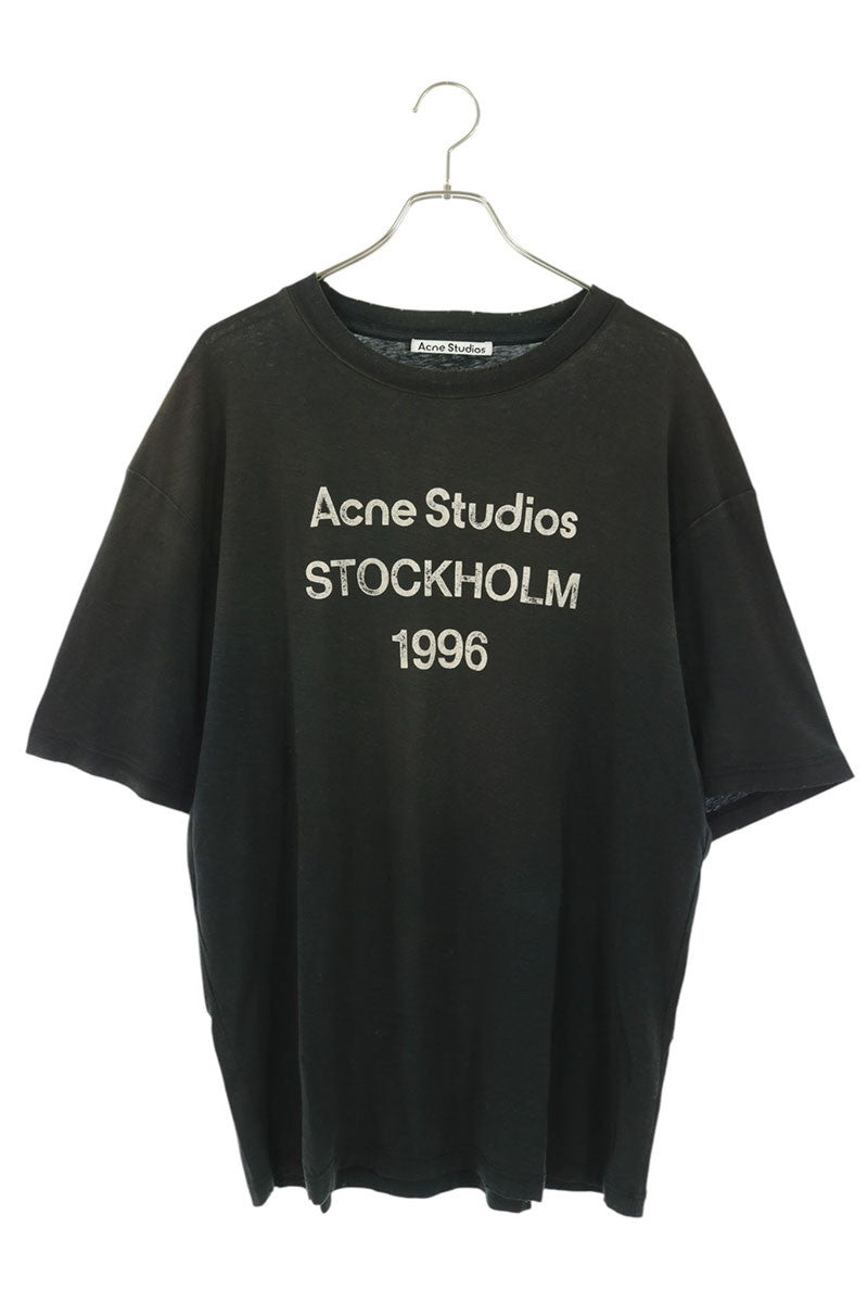 ACNE STUDIOS Logo Print Relaxed Fit T-Shirt Black Size M