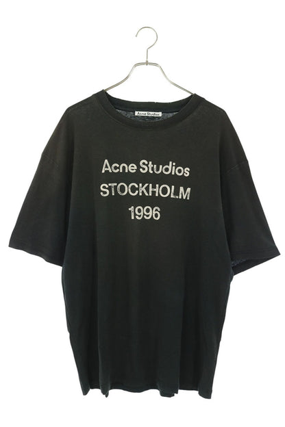 ACNE STUDIOS Logo Print Relaxed Fit T-Shirt Black Size M