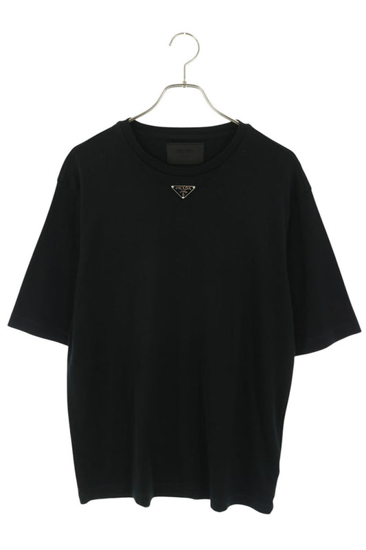 PRADA Logo Plate T-shirt Black Size S