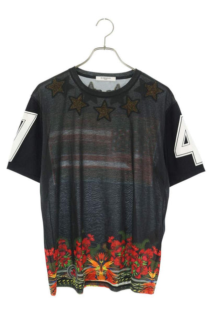 GIVENCHY 12AW Star Embroidered T-Shirt Black Size XS