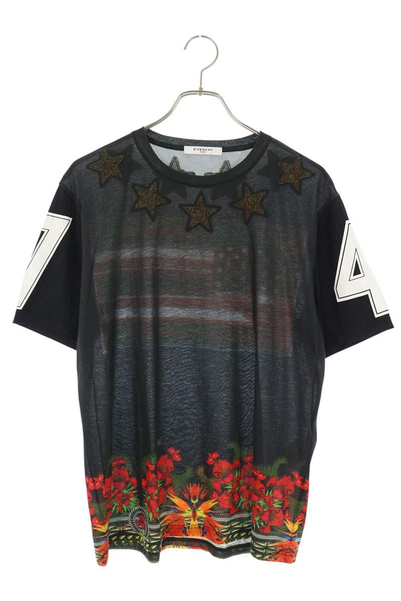 GIVENCHY 12AW Star Embroidered T-Shirt Black Size XS