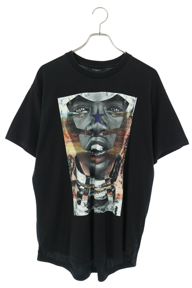GIVENCHY 14AW African Tribal Warrior T-Shirt Black Size XXS