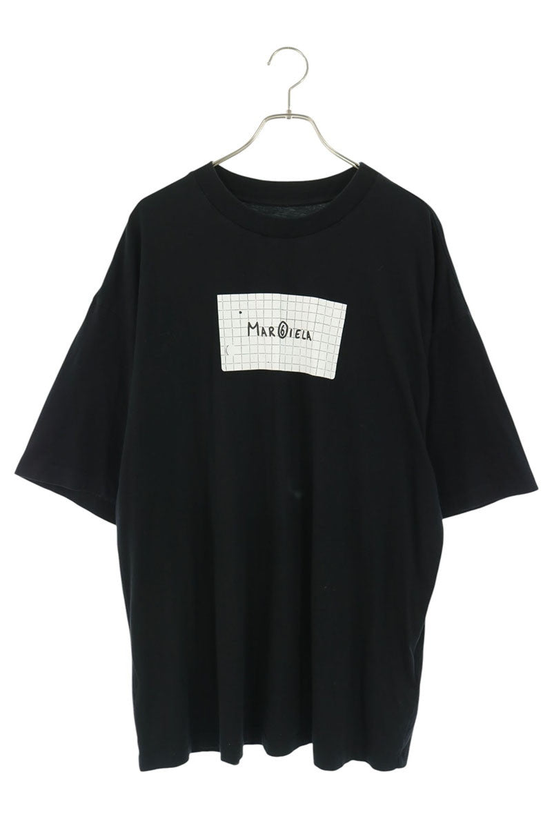 MM6 Front Logo Design T-Shirt Black Size S