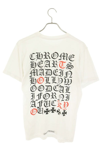 Chrome Hearts Font Back Print T-Shirt White Size M