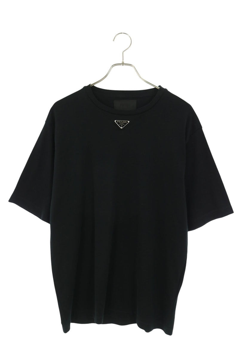 PRADA Logo Plate T-Shirt Black Size S