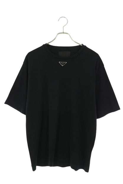 PRADA Logo Plate T-Shirt Black Size S